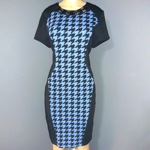Blue and Black Houndstooth Trulli Dress